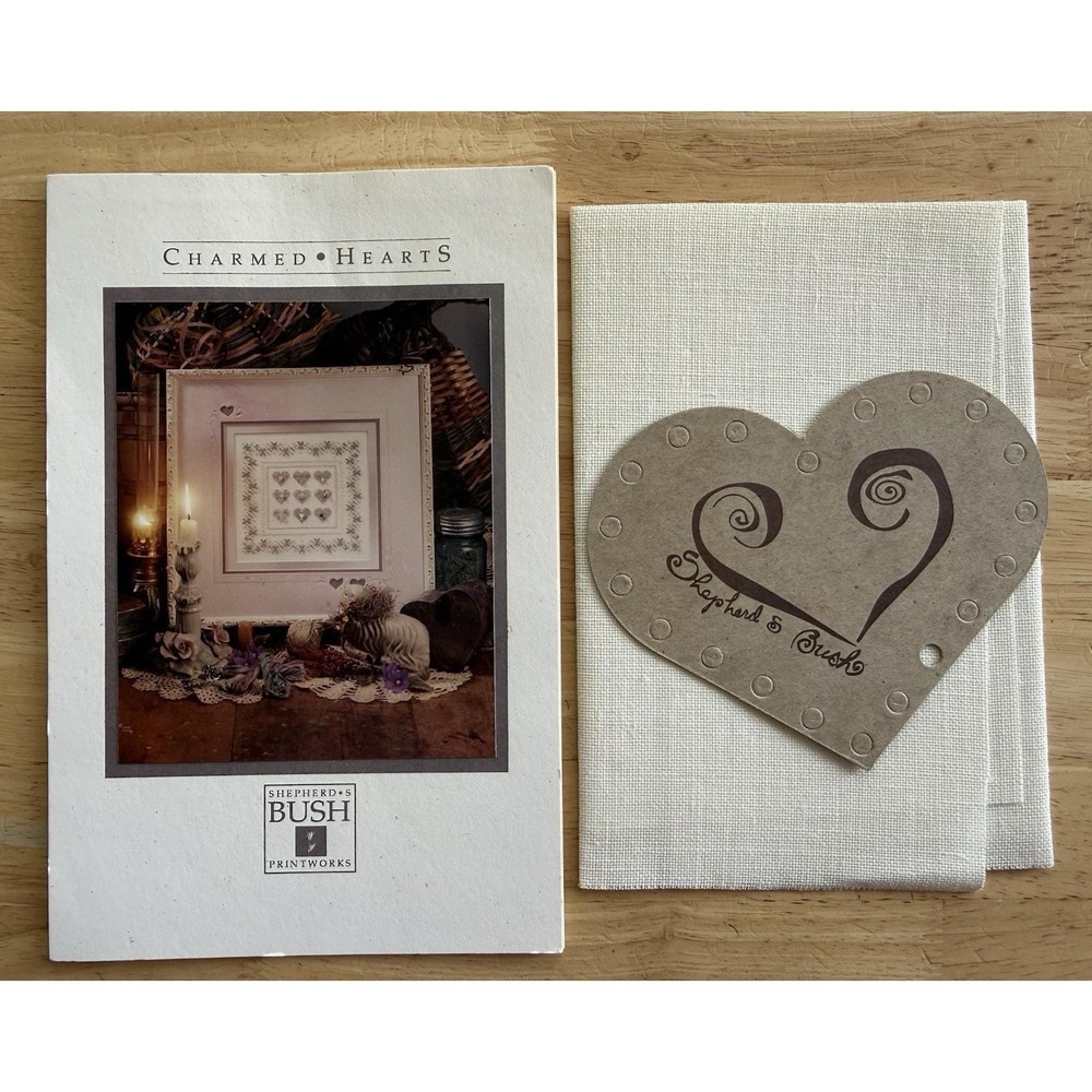 Shepherd's Bush Counted Cross Stitch Pattern, Cloth & Thread Organizer Heart